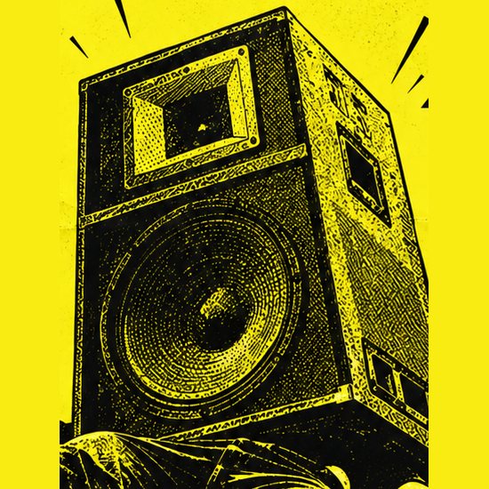 Il·lustració d'un bafle, imatge de DJ Serpan